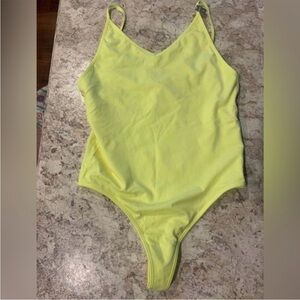 Victoria’s Secret  PINK Bodysuit Neon Large NWT